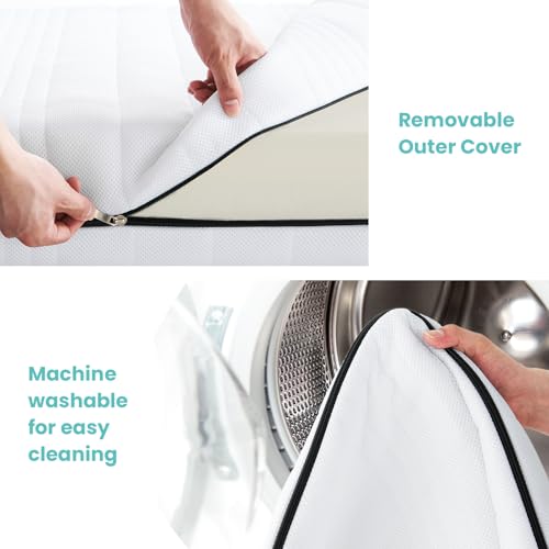 Dourxi Crib Mattress, Breathe Through Baby Mattress Dual-Sided Comfort Memory Foam Toddler Mattress with Washable 3-D Mesh Cover, Fits Standard Full Size Crib and Toddler Bed, 52x27.5x6 inch