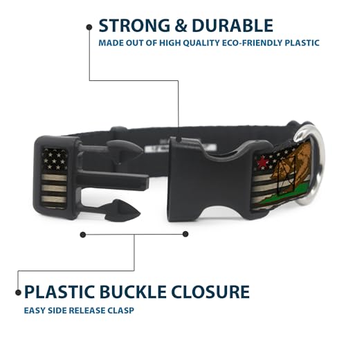 Collier Buckle Down stretch ajustable à pince fine plastique noir blanc rouge