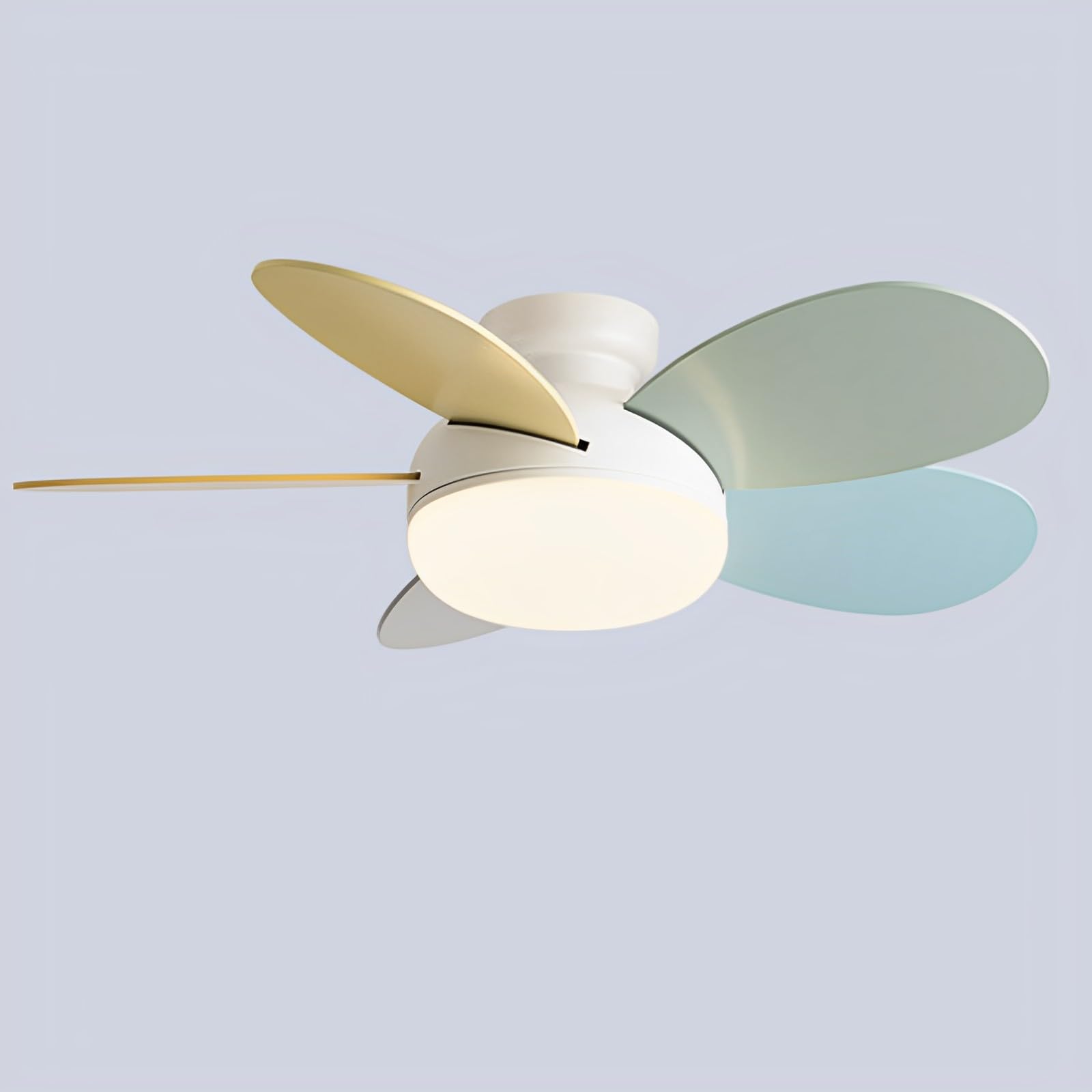 HXYSXHJUO Modern Quiet Ceiling Fan with Light 24W LED Lighting Remote 6 Speed Fans Plywood Blades Indoor for Study Room Living Bedroom