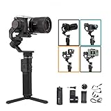 FeiyuTech G6 Max Camera Gimbal Stabilizer for Lightweight Mirrorless/Action/Pocket Camera/Smartphone for Sony a6300/a6500 Canon eos 200D M50 Panasonic,GoproHero 8765,Bluetooth,app,Official-Authorized