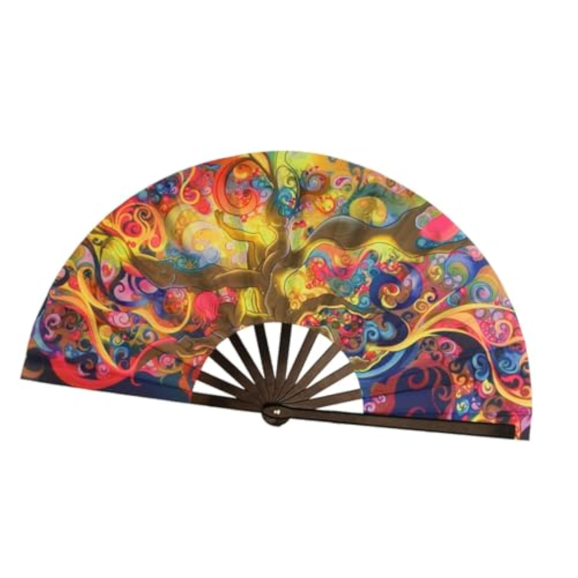 Folding Fan Props with Bamboo Frames for Parties