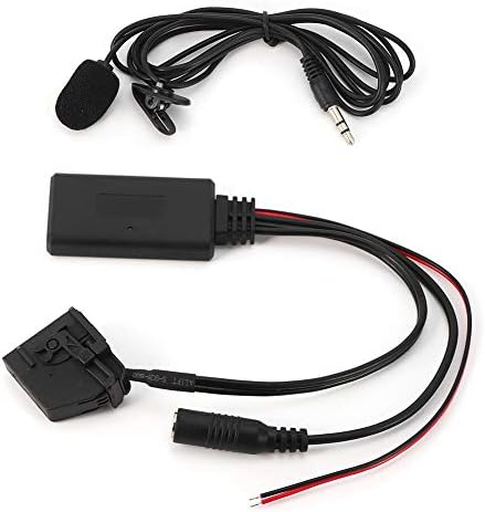 KIMISS Bluetooth Music Adapter Wireless Audio Receiver With Microphone , Duokon 18Pin Bluetooth AUX Cable Adapter Car Microphone Fit for Benz Comand 2.0 W211 W208 W168 W203