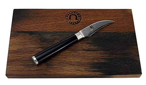 Kai Shun Classic Angebotsset, ultrascharfes Damaststahl Schälmesser DM-0715 + Schneidebrett aus Fassholz (Eiche) 25x15 cm | VK: 139,95 € Cover