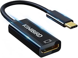 KiWiBiRD USB-C Thunderbolt 3 to DisplayPort 4K Adapter (3840x2160@60Hz, 2560x1440@144Hz, Type C to Female DP) Compatible with MacBook Pro, iMac, Dell XPS, Alienware, Razer Blade, Oculus Rift S