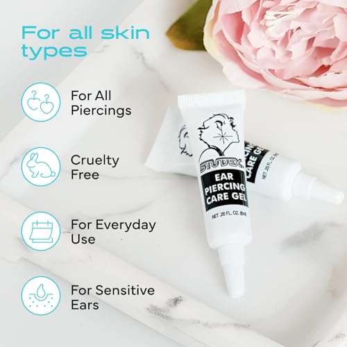 Studex Ear Piercing Care Gel – Ear Piercing Aftercare Gel with Soothing Aloe Extract to Protect Skin & Promote Recovery, Safe for Sensitive Skin (Pack of 2)… - Thumbnail 7