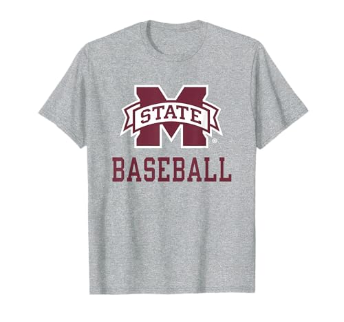 Mississippi State Bulldogs Baseball Icon Heather Gray T-Shirt