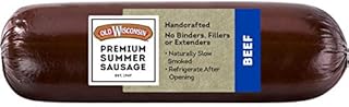 Old Wisconsin Premium Summer Sausage, 100% Natural Meat, Charcuterie, Ready to Eat, High Protein, Low Carb, Keto, Gluten Free, Beef Flavor, 8 Ounce