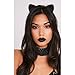 TEBIEKOY Black Cat Costume Accessories for Women Catwoman Costume Halloween Cosplay Party Sequin Cat Ears Headband and Choker Necklace for Women