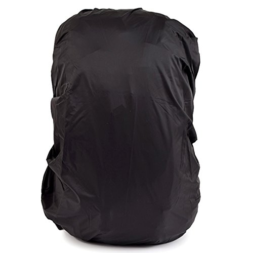LEDMOMO Rucksack Rucksack Wasserdichte Regenhülle für Camping Wandern - 45L (Schwarz) Cover