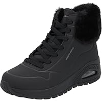 Skechers Womens Uno Rugged - Fall Air Fashion Boot, Black, 7 UK