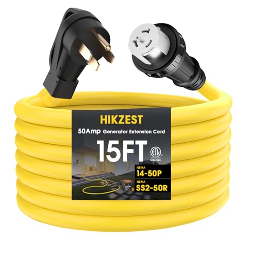 Hikzest 15 Feet 50 Amp Generator Cord