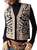 Women's Leopard Knit Sweater Vest – Button Down Sl... #4