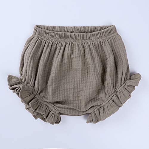 3-Pack Baby Girls Ruffle Bloomer Shorts Toddler Cute Cotton Linen Panty Diaper Covers #TOP2
