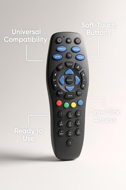 Image of Sadhwanis Replacement Remote Compatible with Tata Sky Set Top Box, HD & SD Tata Play Setup Box Remote Control, No Pairing Required, Match with existing Remote