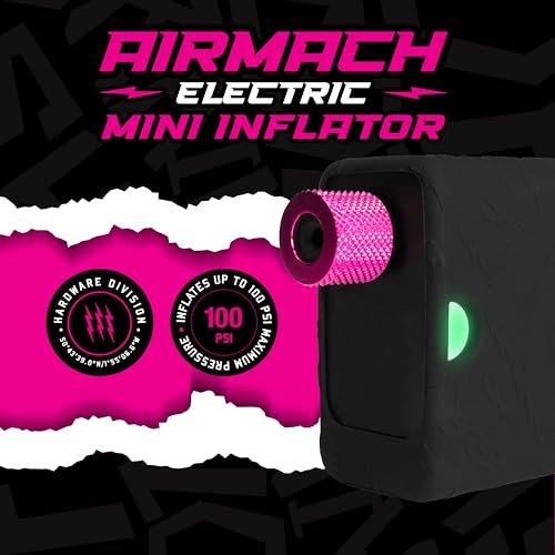 Muc-Off Airmach Elektrische Mini Luftpumpe – Presta & Schrader – Kompakte Fahrradpumpe mit USB-C-Schnellladung