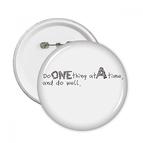 Badge broche ronde à slogan pour personnaliser vos vêtements et sacs de tous les jours lot de 5