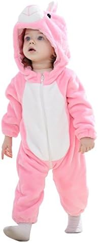 Eden Babe Romper for Baby Girl boy Winter Flannel Onesie Outfits Suit Unisex-Baby (80cm(for Ages 6-12months), Rabbit)