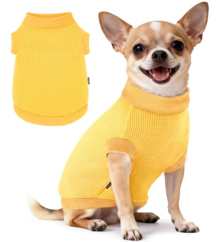 Image of 1 Pack Dog Shirt for Small Supplies Functional Waffle Dog Clothes Warm Soft Sweatshirt Outfit for Dogs Cats Pet Apparel