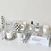 Estink Stackable Clear Organizer, Plastic Transparent Stackable Countertop Shelves Tabletop Storage Rack for Makeup Kitchen Utensils Cosmetics Stationery Bathroom Supplies Organization
