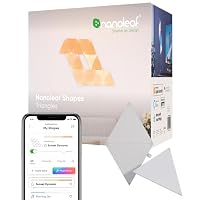 Nanoleaf Shapes Triangle Erweiterungspack, 3 zusätzliche Dreieckigen LED Panels - Smarte Modulare RGBW WLAN 16 Mio. Farben Wandleuchte Innen, Musik & Bildschirm Sync, Funktioniert mit Alexa – Ansicht 1