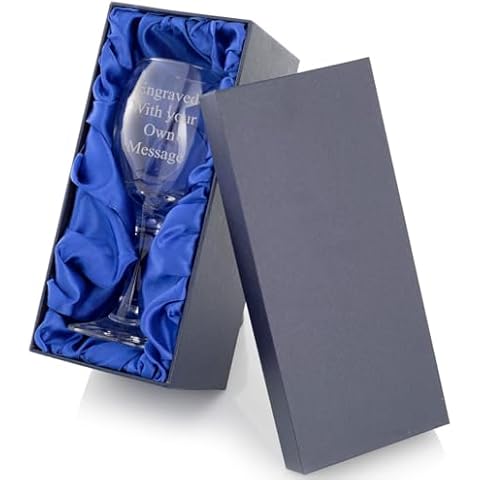 EIO Gifts Personalised Wine Glass with Custom Engraving Cover