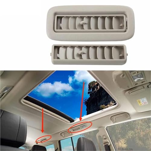 Grille de ventilation toit pour Mitsubishi Pajero 2007-2020 gris