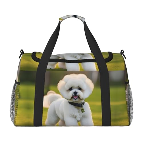 Sac de sport pour ranger vos affaires sous le siège motif bichon frisé