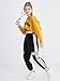 LOLANTA Girls 3 Piece Outfits Cropped Hoodie Tank Top Jogger Pants Set, Hip Hop Jazz Street Dance Skateboarding Clothes (Yellow, 8-10)