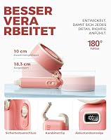 Diveblues Handventilator Tragbarer Turbo-Ventilator mit 100 Stufen und 7,4m/s Starkem Luftstrom, 180° Faltbarer 4-in-1 Mini-Ventilator für Hand, Hals und Tisch, Aufladbar für Sommer, Reise und Outdoor – Ansicht 7