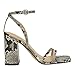 Calvin Klein Women's Sassa Heeled Sandal, Black Snake 002, 8