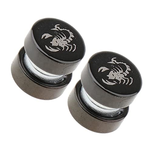 Image of Enakshi 1 Pair Non Piercing Clip on Magnetic Ear Stud Men Fake Earrings Scorpion