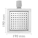 PrimeMatik - Canaleta de desagüe para Ducha Cuadrado 15 cm con Rejilla