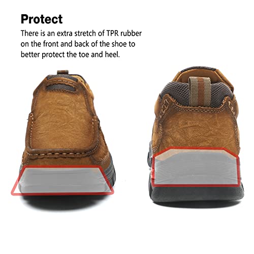 Mens Casual Shoes Slip On Leather Loafers Non Slip Walking Breathable Handmade Sneaker for Dress Driving Business Working Office3