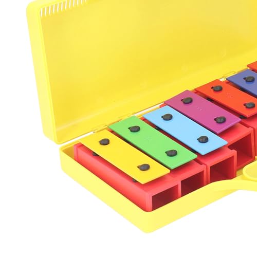 Sino ressonador colorido musical: instrumento de martelo de 8 notas com estojo - excelente para jard