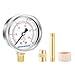 MEASUREMAN Heater Heavy Liquid Filled Duty Air Gauge Kit,Test All Low Pressure Portable Oil Fired Heaters 0-15 PSI