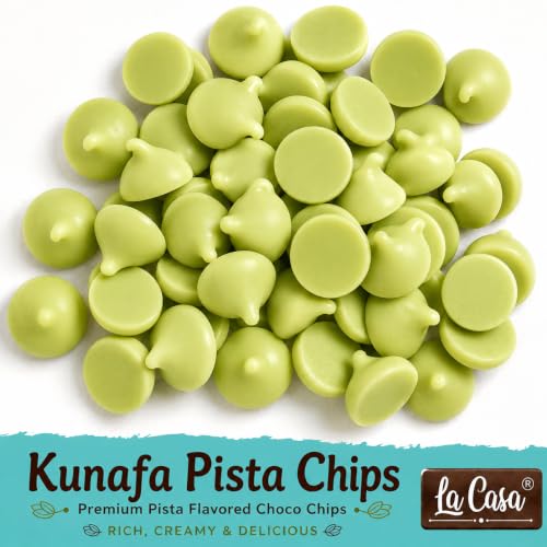 Image of La Casa Kunafa Pista Chocolate Chips | Ideal for Baking & Garnishing | 100g |