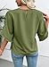 EVALESS 3/4 Length Sleeve Womens Tops Dressy Casual Blouses Cute Crewneck Ruffle Sleeve Shirts Fashion 2026 Spring Summer Outfits Business Office Work Tops Green Large