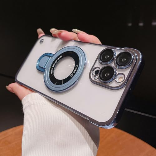 Housse antichoc magnétique transparente pour iPhone 12 avec support