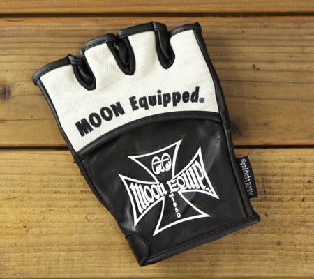 MOON Equipped 厶ーンアイズ バイクグローブ black Amazon.co.jp: ムーンアイズ バイク グローブ MOONEYES HALF FINGER