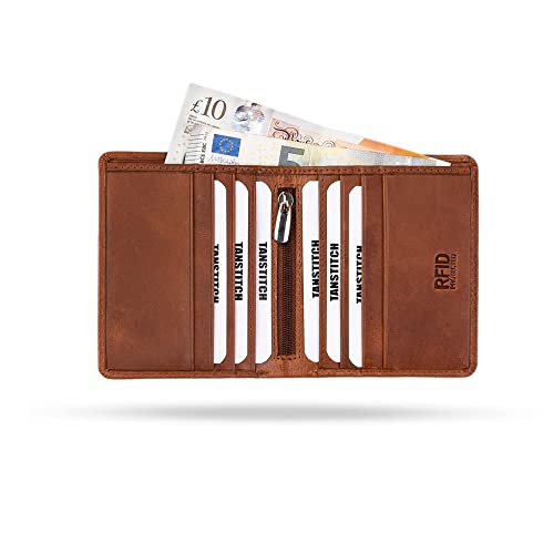 Image of TANSTITCH Slim Leather Wallet || Small,Compact, Minimalist & Thin Wallet || RFID Protected || Front Pocket Carry