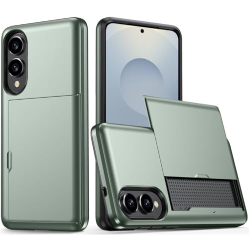 Étui portefeuille Samsung S25 Edge anti-perte de cartes vert