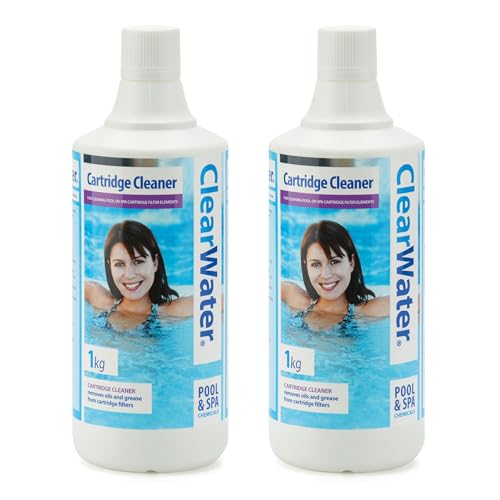 Clearwater Filter Cartridge Cleaner - 1.6L (2 kg) Solution for Hot Tub Spa & Swimming Pool Maintenance Deep Cleans Filters Effectively Up to 32 Uses