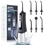 INSMART Water Flosser Cordless Dental Pick for Teeth Clean, Professional Oral Irrigator DIY 4 Modes IPX7 Waterproof 300ML Tank USB Rechargeable, Irrigate Jet for Plaque Removal Oral Gums Care