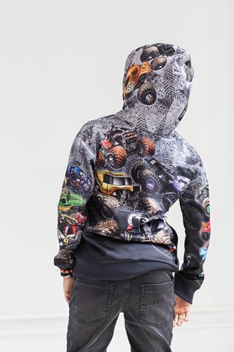 Monster Jam Fleece Pullover Hoodie Toddler to Big Kid Grave Digger El Toro Loco Megalodon Sparkle Smash4