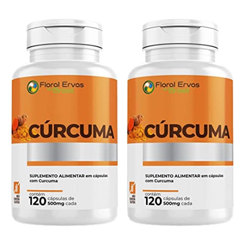 Cúrcuma 500 mg 2x 120 Cápsula Açafrão Tumérico Açafrão Índia