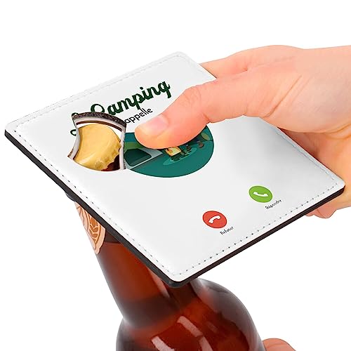 Sous verre décapsuleur camping 92 mm protège table et ouvre bouteille