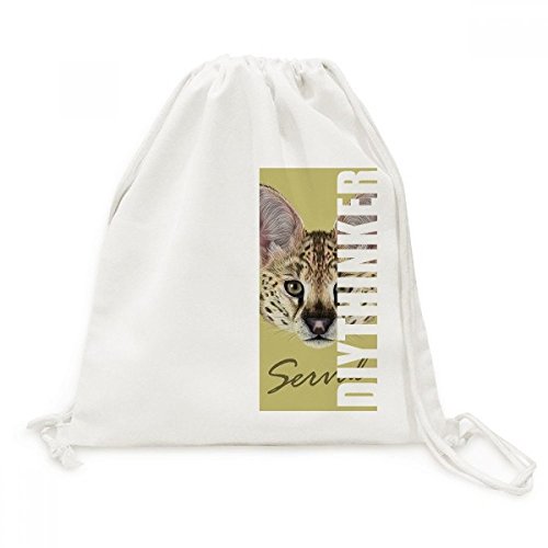 Bolsas de compras serval silvestre de lona para llevar todo sin peso