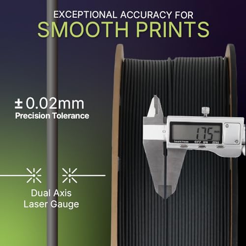 Image of Polymaker Fiberon PA612-CF15 Carbon Fiber Nylon Filament 1.75mm Black 1kg, Fiberon PA612-CF15 Strong & Low Moisture Sensitive Nylon 1.75mm 3D Printing Filament