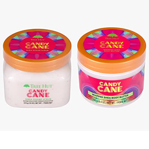 image for Tree Hut Candy Cane Shea Sugar Scrub Bundled With Whipped Body Butter,