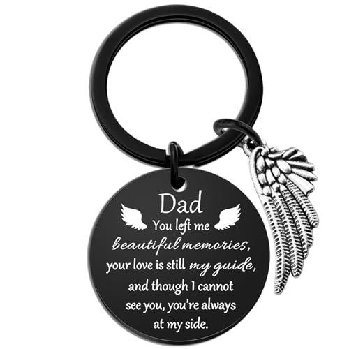 igvean Sympathy Gifts for Loss of Dad Memorial Dad Keychain